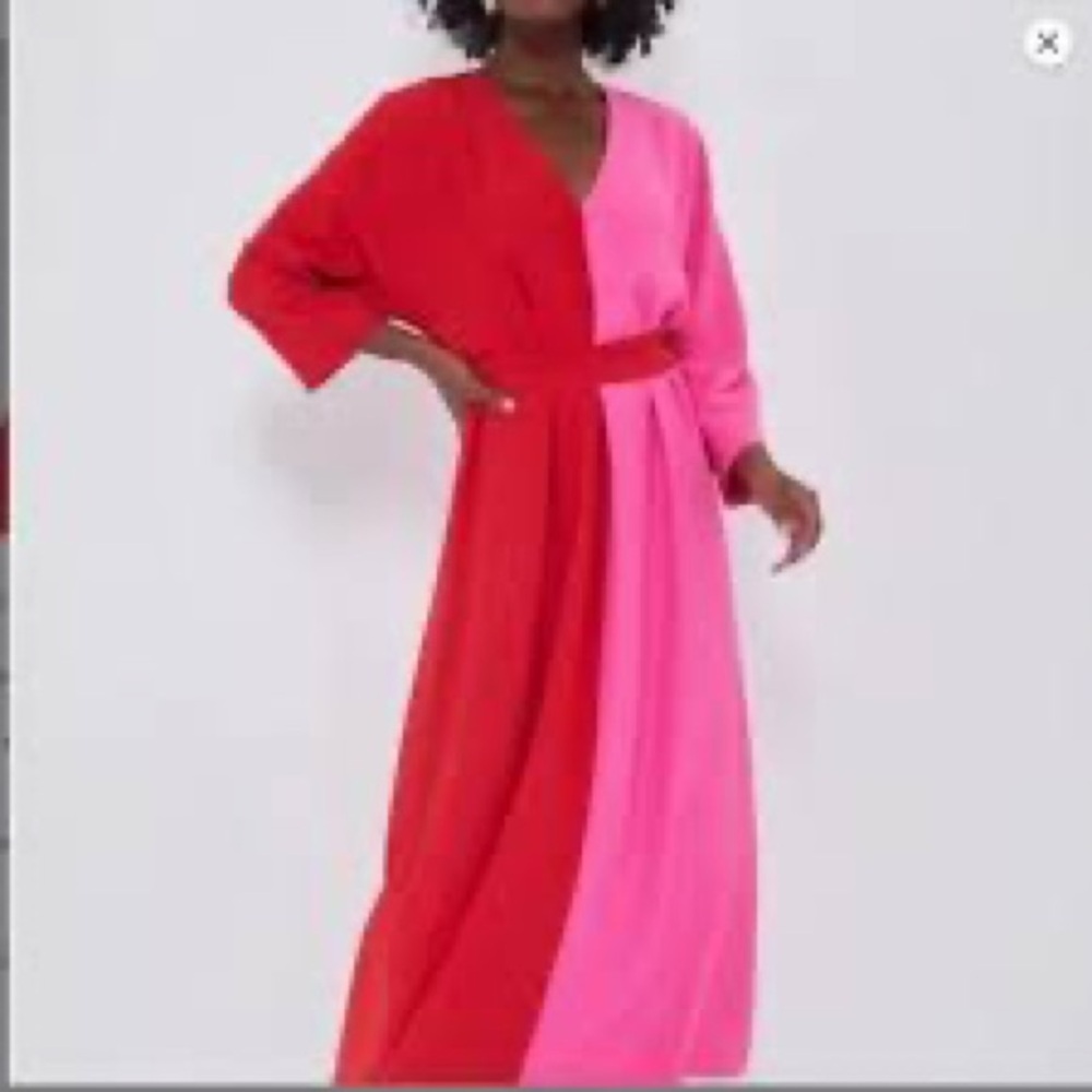 Tuckernuck x India Hicks Red and Pink Maxi Dress